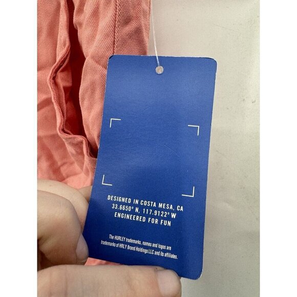 Hurley Shorts Women Large Pink Drawstring Summer Beach Resortwear Summer NEW - Picture 7 of 10